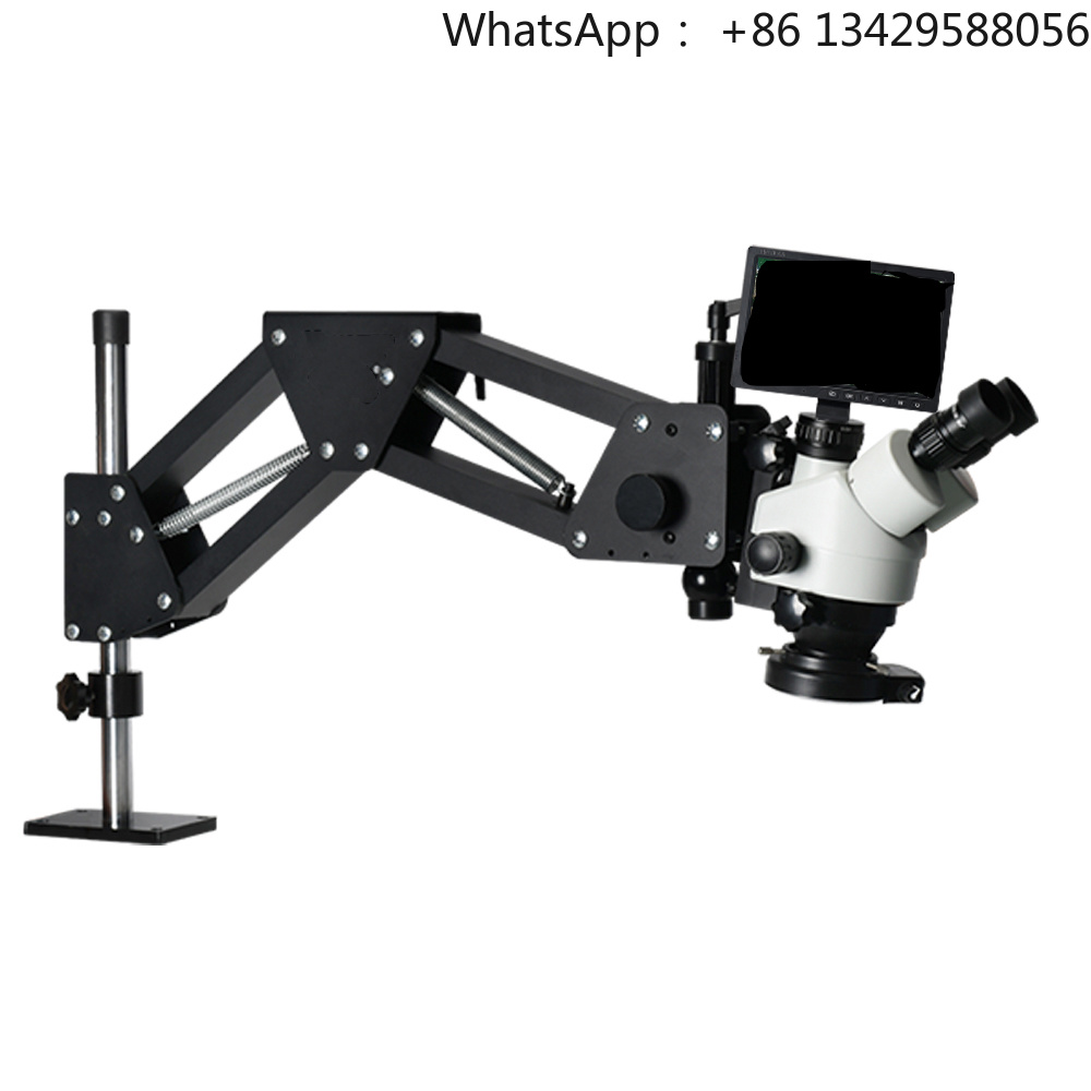 Trinocular Stereo Microscope 7X-45X - Microscopio Trinocular Estéreo con Zoom 7X-45X,