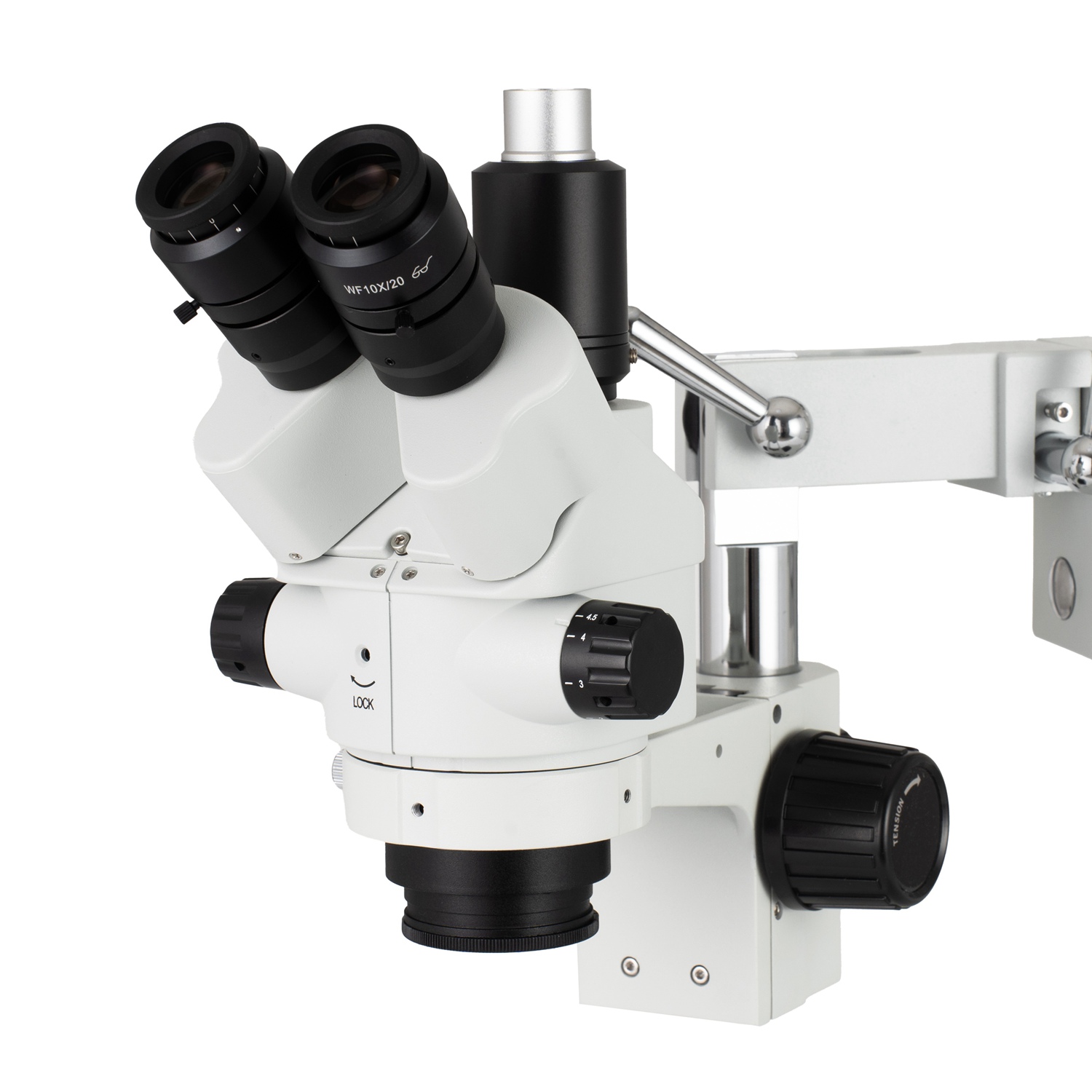 Trinocular Stereo Microscope 7X-45X - Cabezal de Microscopio Estéreo con Zoom