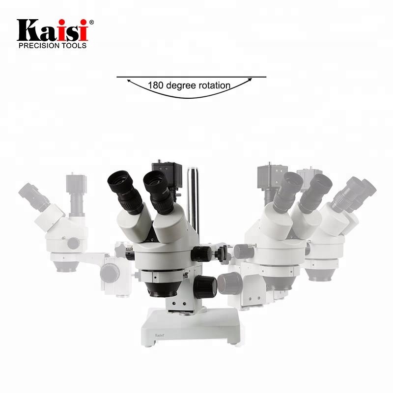 Trinocular Stereo Microscope 7X-45X - Microscopio trinocular estéreo VGA de inspección