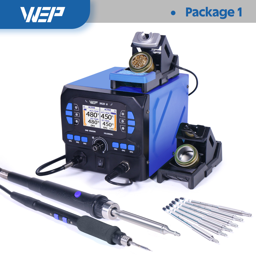 992D-II 2 en 1 pantalla LCD Mi - C210 Precision Soldering Station reseña y precio