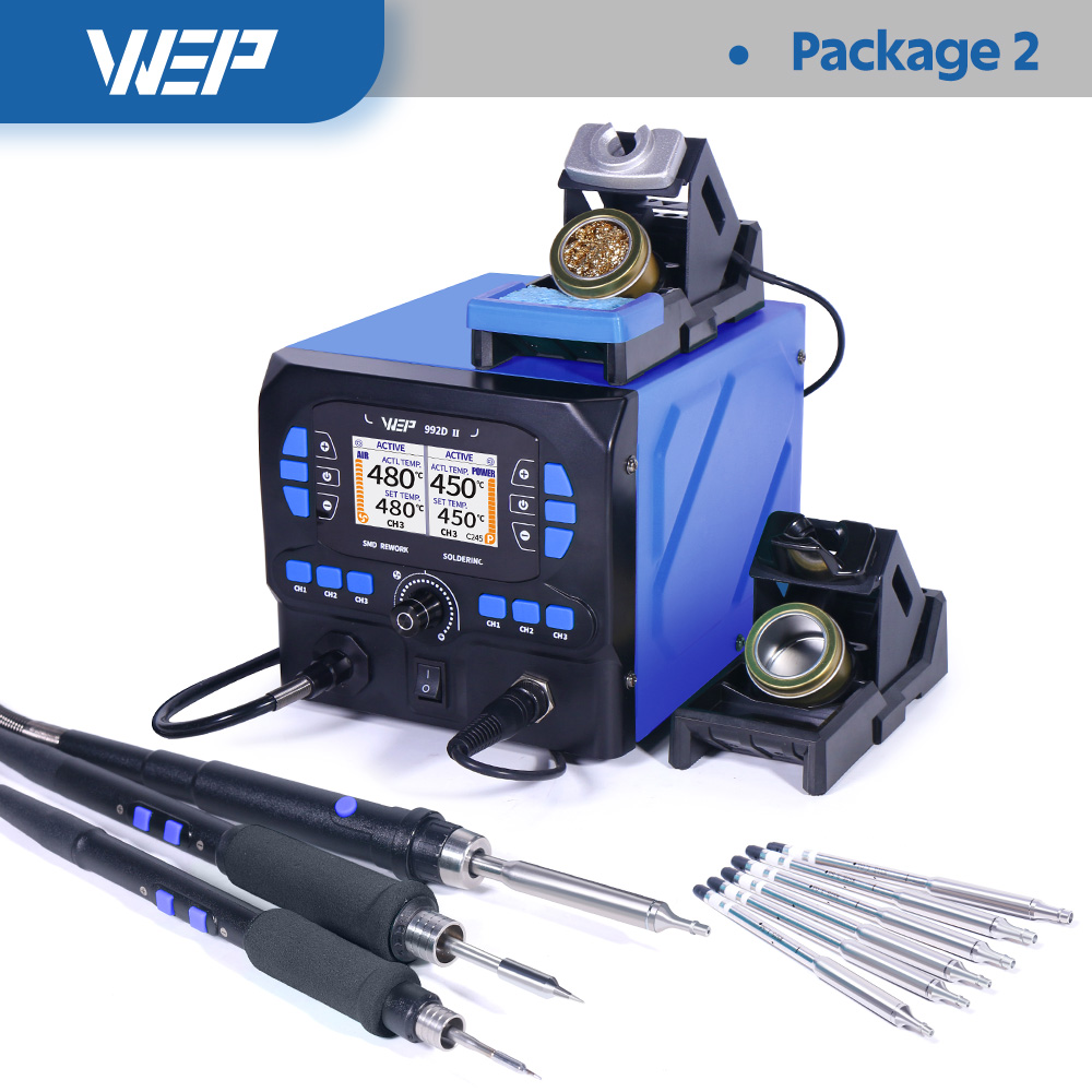 992D-II 2 en 1 pantalla LCD Mi - C210 Precision Soldering Station reseña y precio
