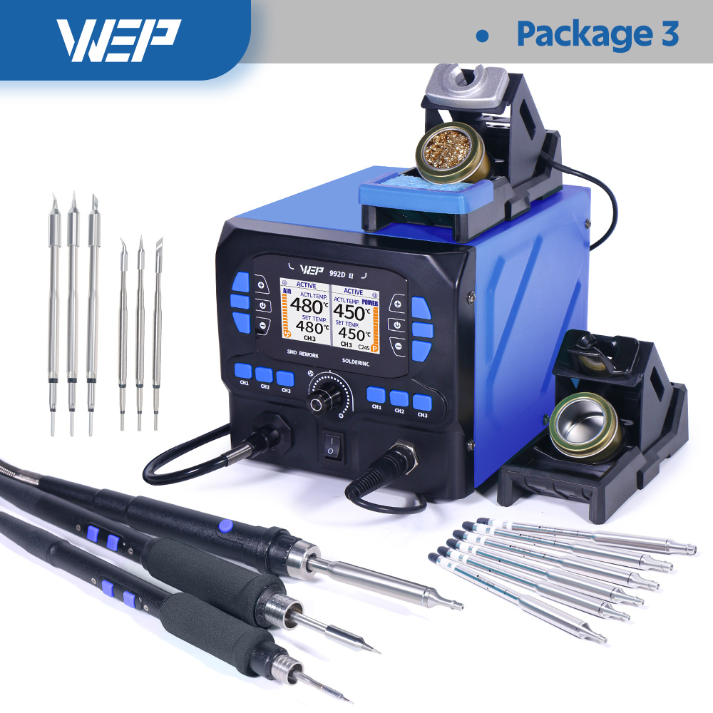 992D-II 2 en 1 pantalla LCD Mi - C210 Precision Soldering Station reseña y precio