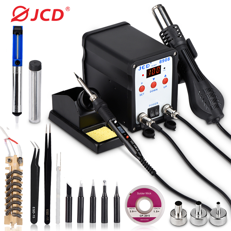 JCD-Estación digital de soldad - 2 In 1 Soldering Rework Station 750W reseña y precio