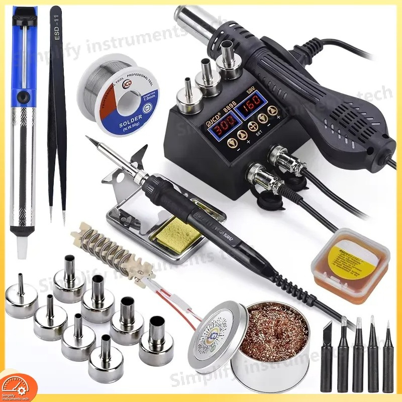 Estación de Soldadura 8898 de  - 2 In 1 Soldering Rework Station 750W reseña y precio