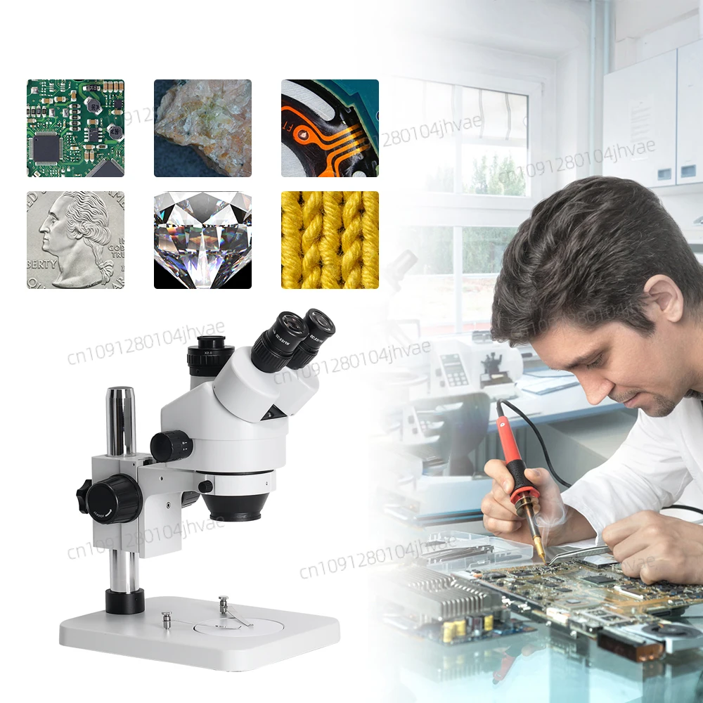 2025 nueva foto Real 3.5X-45X  - Trinocular Stereo Microscope 7X-45X reseña y precio