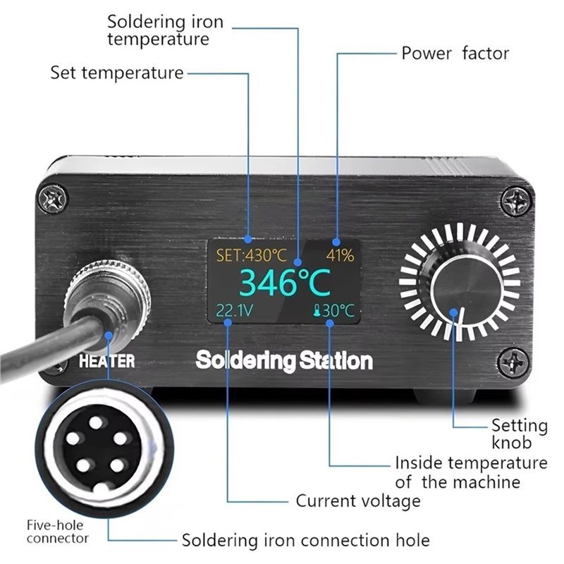 Estación de Soldadura AB11-T12 - T12 Soldering Station Oled reseña y precio