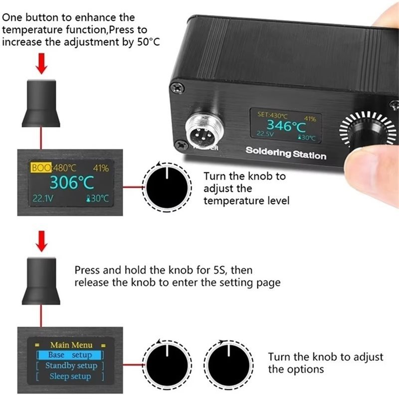 Estación de Soldadura Portátil - T12 Soldering Station Oled reseña y precio