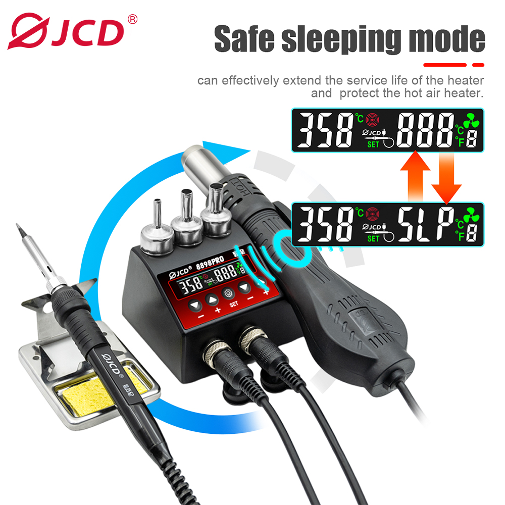 Estación de soldadura JCD 8898 - 2 In 1 Soldering Rework Station 750W reseña y precio